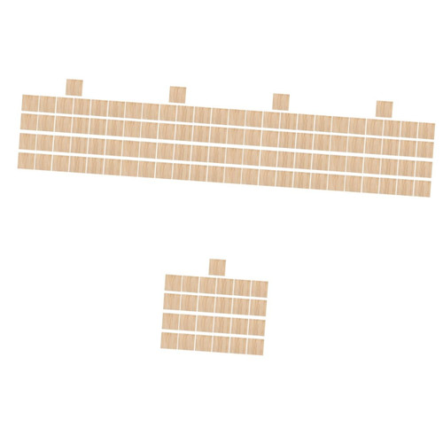 EXCEART Kids Toys 125 Pcs Hand Painted Bamboo Crafts for Wood Crafts Arts and Crafts Blank Wooden Cutouts Unfinished Wood chip Blank Wooden Board Square Bamboo Chips Rectangle Wooden Toys