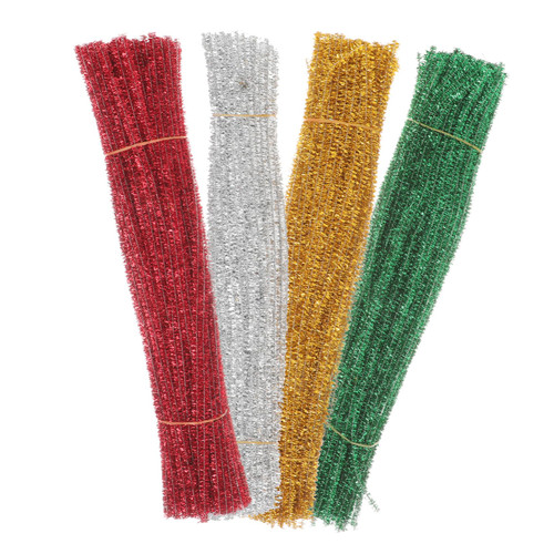 EXCEART 1600 Pcs Craft Chenille Stems DIY Project Chenille Sticks Gold Cleaner Craft Supplies for Stuff Chenille Stems for Crafts Pipe Cleaner for Crafts Gold Pipe Cleaners