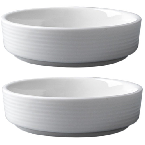 NOLITOY 2pcs ceramic butter dish ceramics white ceramic sauce plates sauce dishes for dipping mini bowls small ceramic bowls sauce bowl small seasoning plate dip bowls condiment olive oil