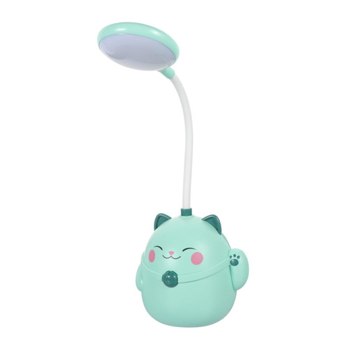 DOITOOL 2pcs Lucky Cat Table Lamp Eye Caring Lamp Adjustable Arms LED Light Desk lamp for Touch Table lamp Night lamp for Office Desk lamp Bedside Desktop Lamp USB LED Table Lamp