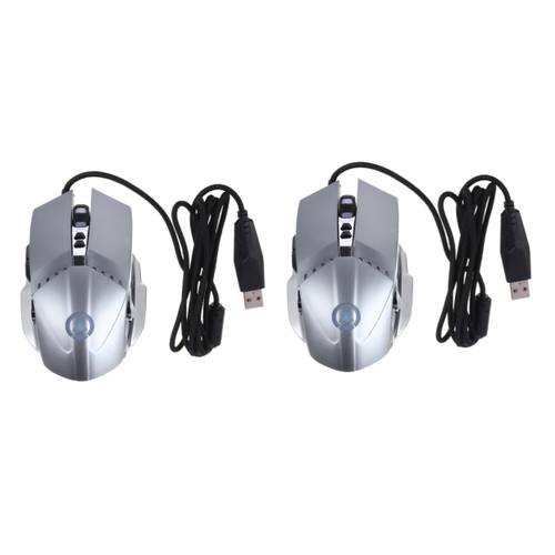 Hemobllo 2pcs Mechanical Mouse Light up Gaming Rainbow LED mouses for laptops Mouse for Computer Computer Mouse USB Mouse Gaming Mouse Wired LED Mouse Wired USB Mouse Man