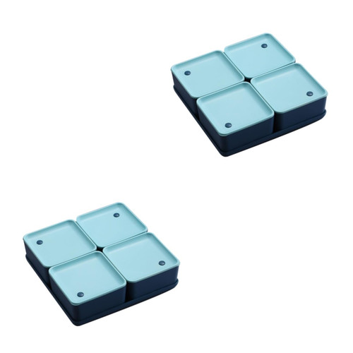 BESTOYARD 2 pcs dried fruit box dessert pasta plate nut gift trays Candy Serving Dishes Dried Fruit Case Snack Platter Dish santa cookie tray appetizer plates Christmas dried nuts plastic