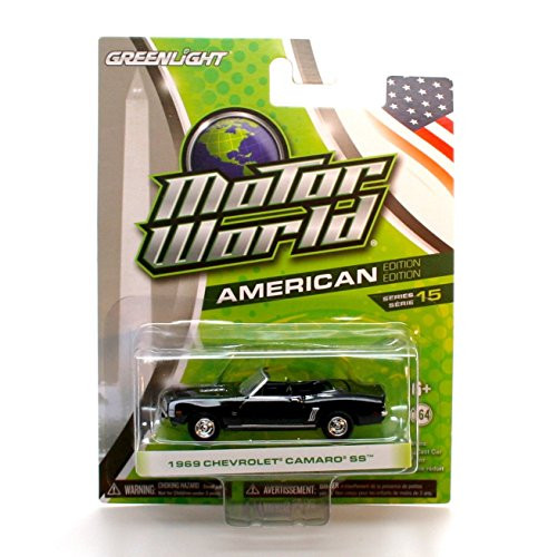 1969 CHEVROLET CAMARO SS (Black) * Motor World Series 15 * 2016 Greenlight Collectibles American Edition 1:64 Scale Die-Cast Vehicle