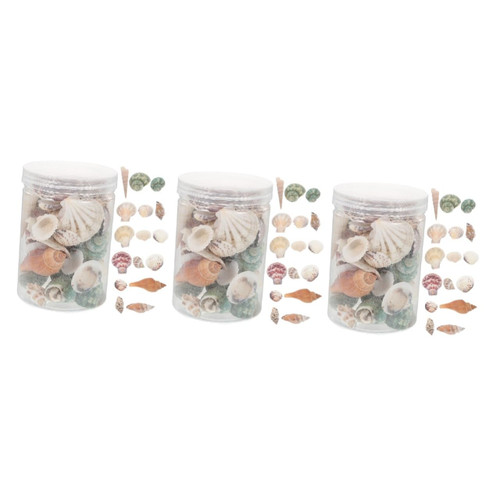 DECHOUS 3 Boxes Natural Shell Conch Tabletop Accessories Miniature Stuff tablescape Decor sea Shells Aquarium Beach House Decoration Pond Shell Decor Ecological Bottle Shell Kit Bulk