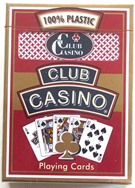 Playing Cards Hoyle Brand Club Casino RED Premium Poker Room Casino Finish Nib