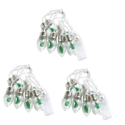 BESTOYARD Christmas Fairy Lights 3 Pcs Light Post Battery String Lights String Lights Indoor para De Mujer Interior Christmas Outdoor Lights Xmas Tree Bulb Light String LED