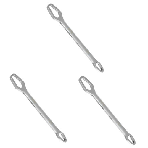 OSALADI 3pcs Wrench Universal Wrench Adjustable Wrench Steel Spanner Universal Wrenches Self-tightening Wrench Nut Chrome Vanadium Steel Multipurpose Silver Double Ended Wrench