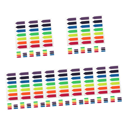 Ciieeo 5pcs 6 Transparent Label Guiding tabs Bookmark neon Signs Colored Sticky Notes Page Markers Notebook Page Marker Colorful Marker Stickers Page Sticky tabs Books Index Sticker