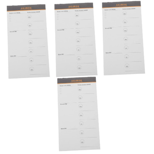 STOBOK 4pcs Planner Notepads for Work Tear off Memo Pad Notebook Planner Travel Notebook Daily Notepad Assignment Notebook Notebooks for Work Small Planner Notepad Assignment Planner Work