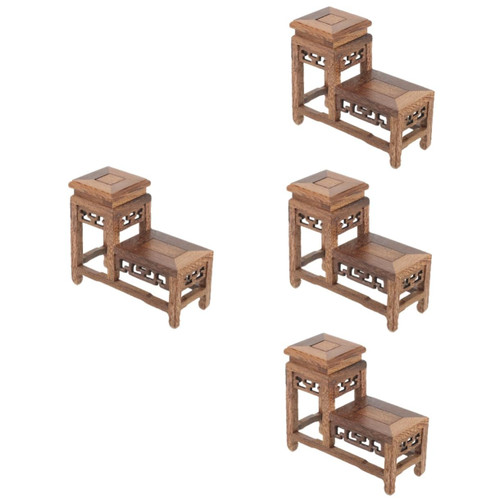 Uonlytech 4pcs vintage display stand flower pot base wood display base dessert stand oriental vase stand action figure stand figurine display stand plant rack greenery East wooden solid wood Uonlytech 4pcs vintage display stand flower pot base wood display base dessert stand oriental vase stand action figure stand figurine display stand plant rack greenery East wooden solid wood
