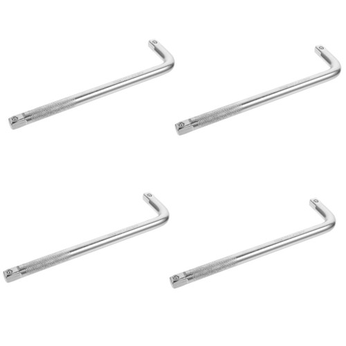 DOITOOL 4pcs Wrench Extension Socket Extension Breaker Bar 3/8 Drive Tight Reach Universal Wrench Car Outlet Demolition Screwdriver Ratchet Extension Set Universal Wrench Extender Silver