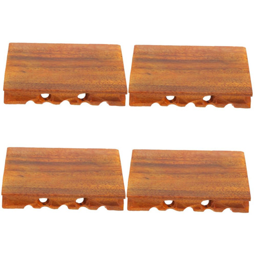 Yardwe 4pcs flower pot ornament base wood base wooden display stand wooden vases potted plant holder wood stand for crafts rock display stand Green flower vase base Stone Yardwe 4pcs flower pot ornament base wood base wooden display stand wooden vases potted plant holder wood stand for crafts rock display stand Green flower vase base Stone