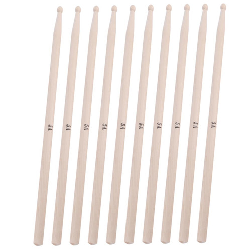 ERINGOGO 5 Pairs 5a Drum Stick Drum Sets for Kids Drum Mallets Sticks Maple Drumsticks Kids Xylophone Chicken Thigh Drumsticks for Adults Childrens Xylophone Sticks Wood Accessories Bass