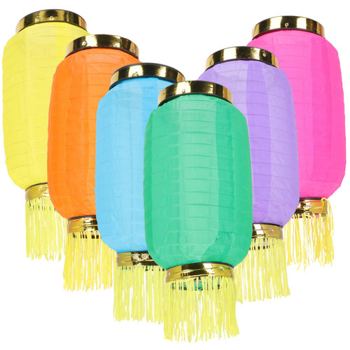 Homoyoyo 6pcs Outdoor Pendant Lights Chinese Decor Cherry Blossom Decor Japanese Silk Lanterns Garden Hanging Lanterns Sushi Bar Decor Japanese Lantern Decoration Lantern Hanging Ornaments