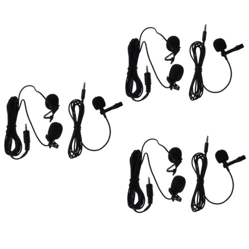 ERINGOGO 6 Sets lavalier Microphone Clip On Lapel Mic Omnidirectional Mic Cordless Microphone Phone Microphone Wireless mic Microphone for Computer Mini Microphone Hands Free Microphone USB