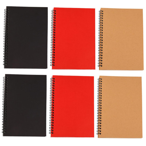 Ciieeo 6pcs spiral notebook spiral sketchbook travel notebook spiral notepad Travel notepads diary notebook composition notebook A5 Coil Notepads Sketchbooks for Simple Notepads