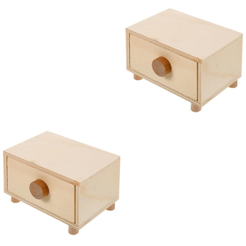 EXCEART 6 pcs Handmade Storage Box Jewelry Organizer Wooden Jewelry Organizer Tray Mini containers Clay for jewelery Organizer Clay Drawer Case Vintage Treasure Chest