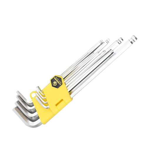 DOITOOL Bike Repair 9 Pcs Wrench Hex Key Set Combo Allen Wrench Set Combo Hex Key Combination Ball Head Lengthen Hex Key Allen Wrench Set Torque