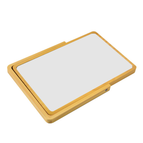 KICHOUSE Desktop Mirror Wood Table Decor The Office Decor Round Vanity Tray Countertop Mirror for Makeup Standing Vanity Mirror Cosmetic Tabletop Mirror Premium Cosmetic Mirror Table Mirror