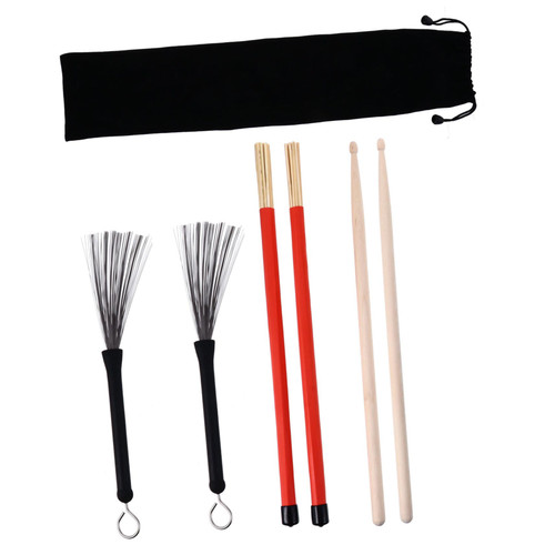 ERINGOGO 1 Set Percussion Instrument Accessories jazz drum sticks drum wire brushes wood drumsticks kids kits