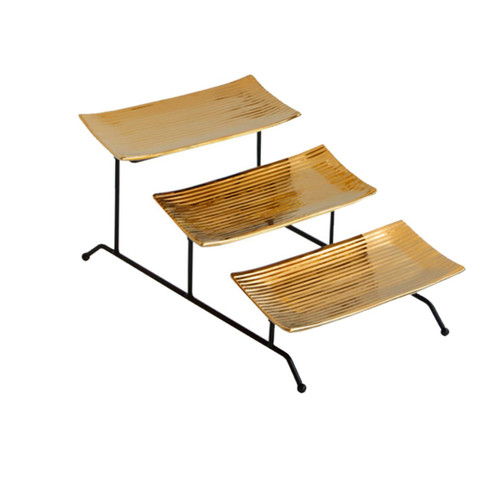 HAKIDZEL Dessert Serving Stand Cupcake Display Stand Metal Cupcake Tower Fruit Stand Tower Wedding Serving Towers Wedding Cake Stand Cupcake Stand Cake Tray Banquet Pastry Plate Ceramics