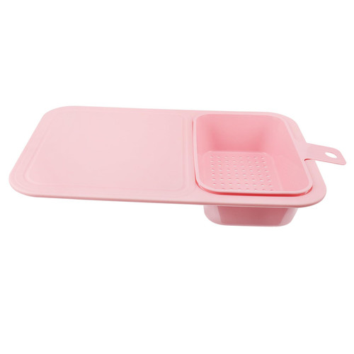 EXQUIMEUBLE Cutting Board Folding Cutting Board Sink Food Strainer Cheese Cutting Board Chopping Block Kitchen Cutting Board Plastic 2 in 1 Cutting Board Kitchen Cutting Board Filter Bread