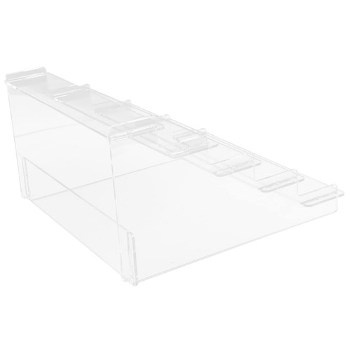 Garneck Transparent Ladder Display Rack Holder Rack Figure Showcase Desktop Acrylic Display Riser Shelf Figurine Display Shelf Bracelet Holder Organizer Jewelry Display Stand Doll