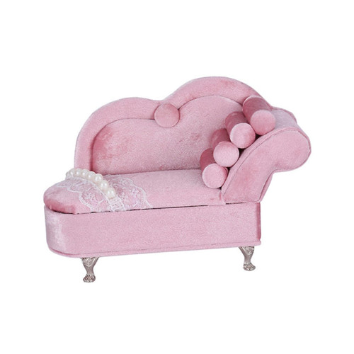Holibanna Box Box Sofa Jewelry Box Treasure Chest Box Jewelry Storage Rings Container Pink Containers Necklace Holder Stand Jewelry Box for Earrings Jewelry Storage Organizer Ring Box Pearl