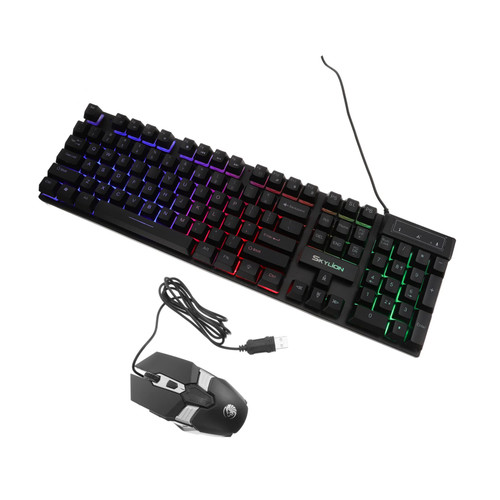 UKCOCO 1 Set Keyboard and Mouse Set Mechanical Keycaps Pbt Keycaps Colorful Keyboard Wired Gaming Keyboard RGB Keyboard Backlight Keyboard Modern Mouse Backlit Keyboard