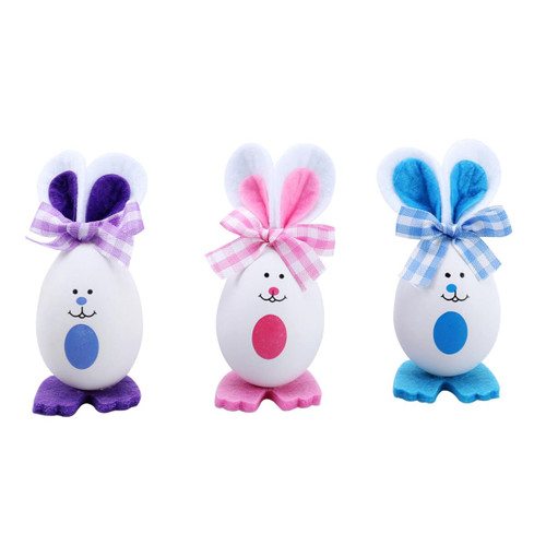 BESTOYARD House Ornaments House Accessories for Home Rabbit Ornament Foam Easter Eggs Easter Rabbit Decorations Easter Hanging Ornaments Easter Table Decoration Easter Centerpieces Gift 3pcs