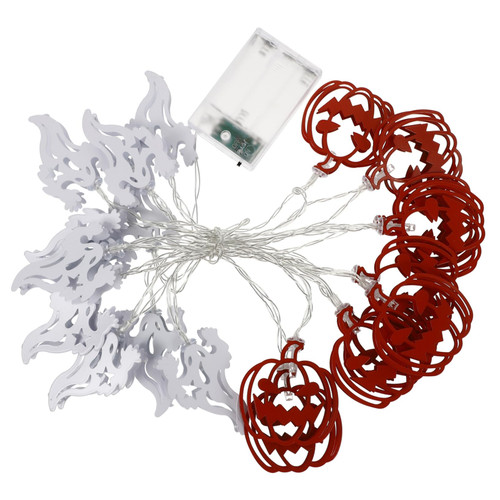 BESTOYARD Halloween Light Decorations 1 Set Pumpkin Bat String Lights Halloween Patio Lights Halloween Lamp Ornament Halloween Wreath Halloween Decor Fall Garland Halloween Decoration Iron