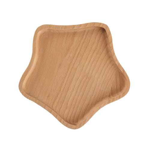 Garneck 1pc Wooden Dinner Plate Wooden Serving Trays Cheese Tray Cheese Container Wood Appetizer Platter Wood Candy Bowl Snackle Box Container Solid Wood Storage Tray Wooden Fruit Tray
