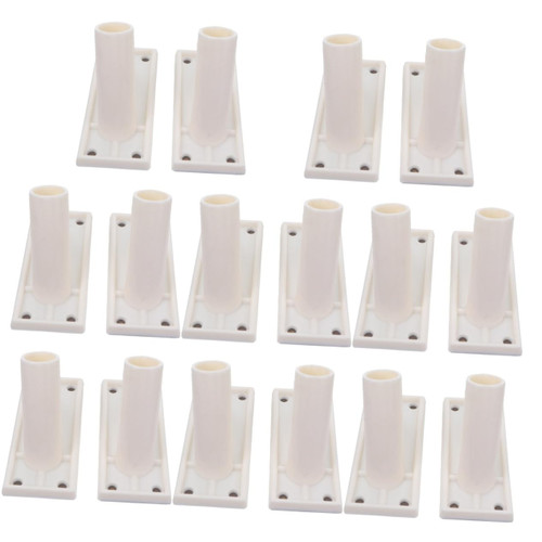 Happyyami 16 Pcs Metal flagpole Base Metal Holder Flag mounting Bracket for House Wall Flag Pole Holder Poles Metal Brackets Outdoor Flag Banner Stands flagpole Holder Flag Pole Rack Wreath
