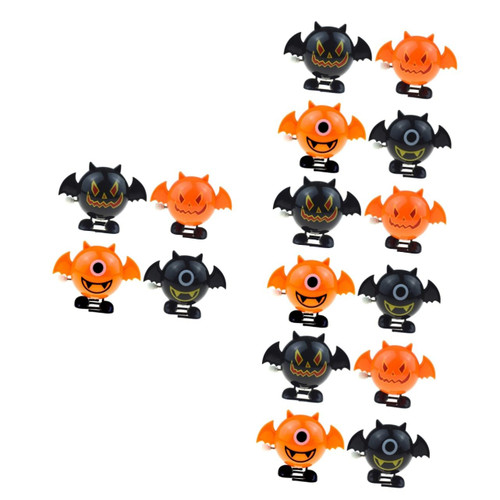 BESTOYARD 16 pcs bat Wind-up Toy Halloween Toys for Kids Walking Toys for Kids Halloween Home Decor Mini Gifts Halloween Wind up Toys Bulk for Kids Scary Wind up Toy Clockwork Toys for Kids