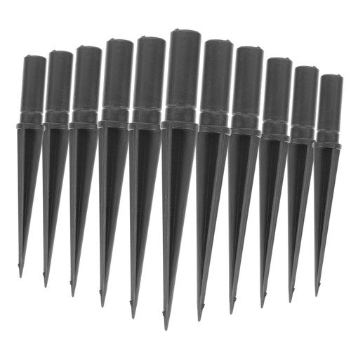 Yardwe 20pcs Floor Lamp Accessories LED Outdoor Light Fence Solar Lights Outside Patio Light Metal Stakes for Ground Landscape Spike Light Solar Light Parts Plastic Lamp Stakes Black LED