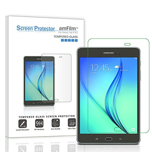 amFilm Galaxy Tab A 8.0 Screen Protector Glass, 2015 Tempered Glass Screen Protector for Samsung Galaxy Tab A 8 inch, 2015 Version (Model SM-T350) 1 - Pack