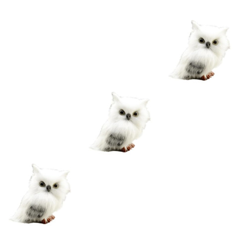 BESTOYARD Owl Doll 3pcs Garden Owl White Owl Winter Decorations Christmas Decor Owl Decor Cute Decor Christmas Owl Creative Owl Decor Decorate Christmas Tree Pendant White Owl Home Decor