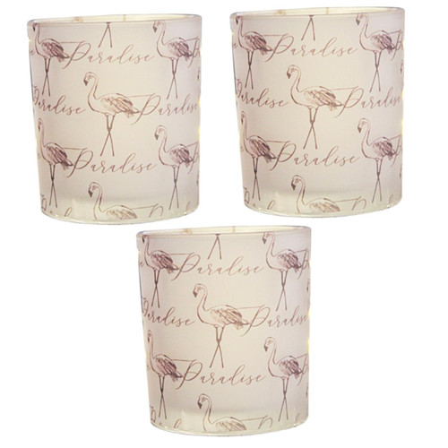 Garneck 3pcs Flamingo Candle Cups Votive Candle Holder Wedding Table Decorations Romantic Candles Small Candle Holders Decorative Candles Glass Tea Light Holders Candle Stand Candlestick