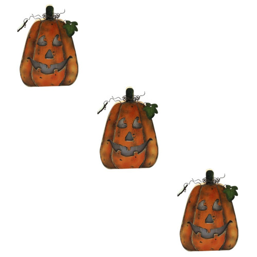 BESTOYARD 3 pcs Pumpkin Lantern Ornament Home Decorations astetic Room Decor Outdoor Sign Desktop Night Lights House Ornaments Halloween Table Decor Halloween Lamp Halloween Light Decor LED