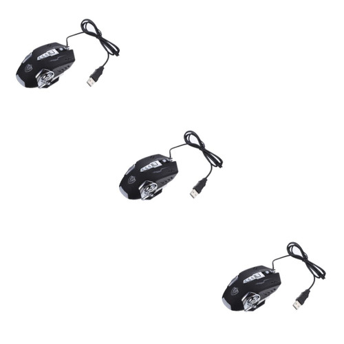 UKCOCO 3pcs Mouse USB Mouse Desktop Computer USB Wired Mouse Mouses for Laptops Ergonomic Wired Laptop Gaming Mice Wired Mouse for Laptop Ergonomic Mouse Wired Computer Mouse Black Abs X9