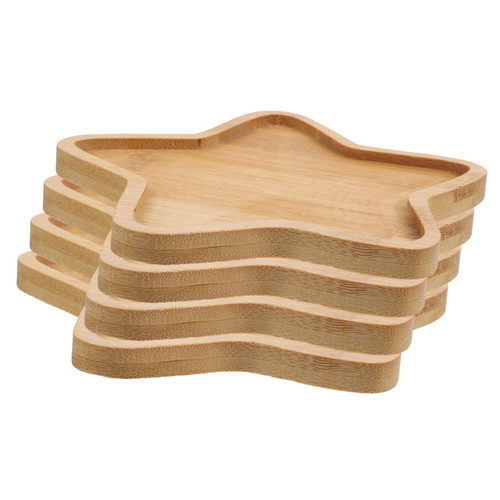 Yardwe 4pcs Bamboo Plant Saucers Water Tray Flowerpot Tray Flower Pot Saucers pots for Indoor Plants Planter Saucers Humidity Trays for Indoor Plants houseplant pots Moisture drip Tray