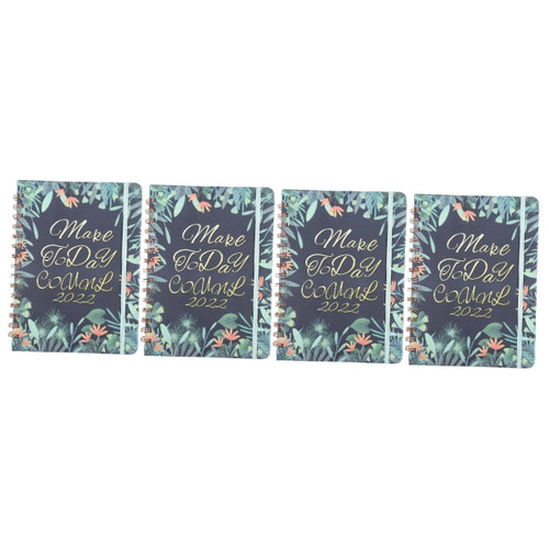 Ciieeo Schedule Noting Book 4 Pcs 2022 Schedule Planner Plan Noting Book Planning Book Delicate Journal Paper Green Delicate Planner Notebook Calendar Notebook
