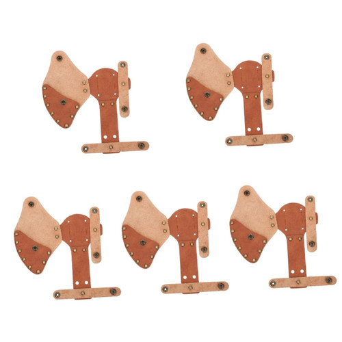 Happyyami 5pcs Wood Axe Bearded Axe Chopping Axe Portable Hatchet Cover Axe case hatchets Axe Holster Leather Axe Protector Leather Tooling Axe Protective casing Cowhide Pipeline Major