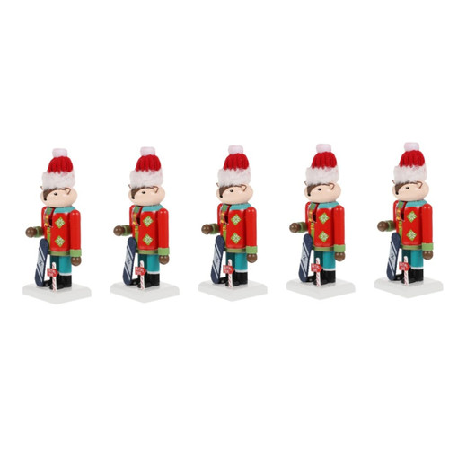 Abaodam 5pcs Animal Nutcracker Wooden Decor Mini Gifts Desktop Traditional Wooden Nutcracker Wooden Nutcracker Figurines Christmas Nutcrackers on Clearance Traditional Nutcracker Wood