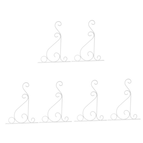 Yardwe 6 pcs Wall Plant Pot Bracket Pot for Plants Indoor Wall Plant Hook planters for Indoor Plants Iron Lantern Hanger Indoor Flower pots Plant Pot Indoor Iron Bracket Outdoor White