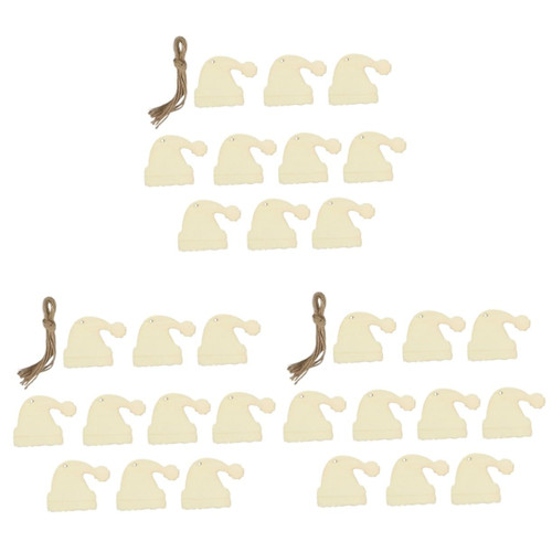 BESTOYARD 60 pcs hangning Wood Pendants Christmas Wood Embellishment Xmas Hanging Ornament Wood Xmas Tree Slices Christmas Pendants Xmas Pendants Christmas Tree Decorations Elder Wooden
