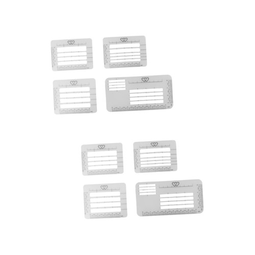 EXCEART 8 pcs Envelope Address Template Letter Stencils Plastic Stencils Letter Mold Drafting Tools Wood Burning Stencils Architect Scale Ruler Writing Practice Template Sewing Stencil Set