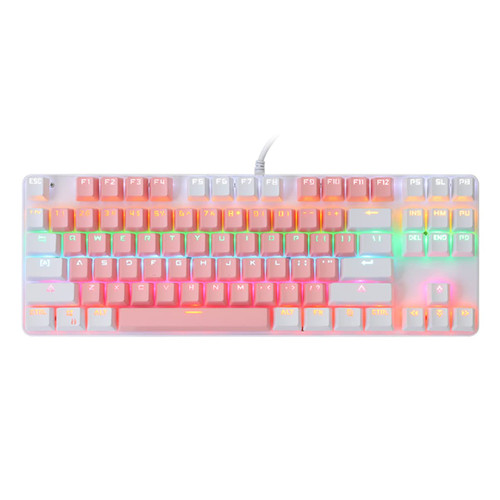 Mobestech Backlight Keyboard Mouse Mice RGB Keyboard Optical Combo kit Home Office Keyboard Keyboard and 87- Key RGB Mechanical Keyboard Computer Mouse Wired USB Keyboard