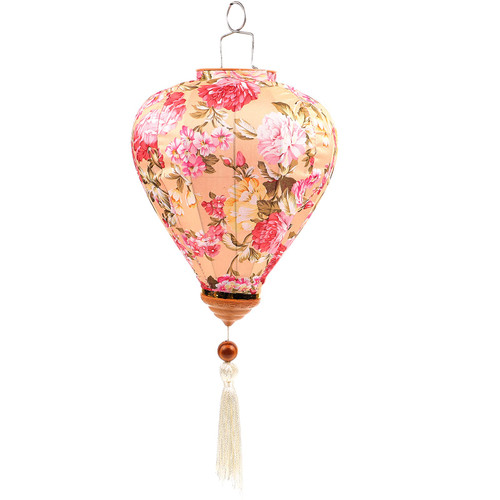 Outdoor Paper Lanterns Chinese Silk Lanterns Oval Silk Lanterns, Lantern Hanging with Chinese Style Traditional Pattern for Outdoor Garden Decoration Asian Silk Lantern Hanging