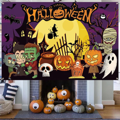 Trick or Treat Garden Flag, Halloween Garden Flags 12x18 Double Sided, Happy Halloween Garden Flag, Halloween Scary Ghost Haunted House Yard Flag Garden for Halloween Party Decorations Ourdoor Indoor